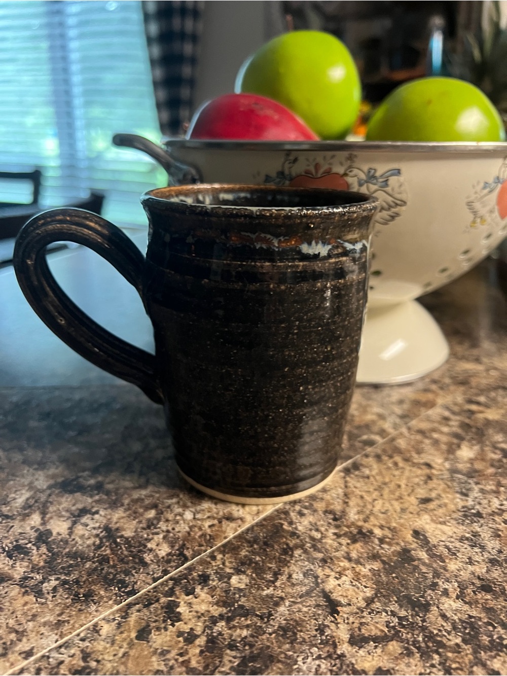 Black Ceramic Coffee Mug - Rustic Stoneware
